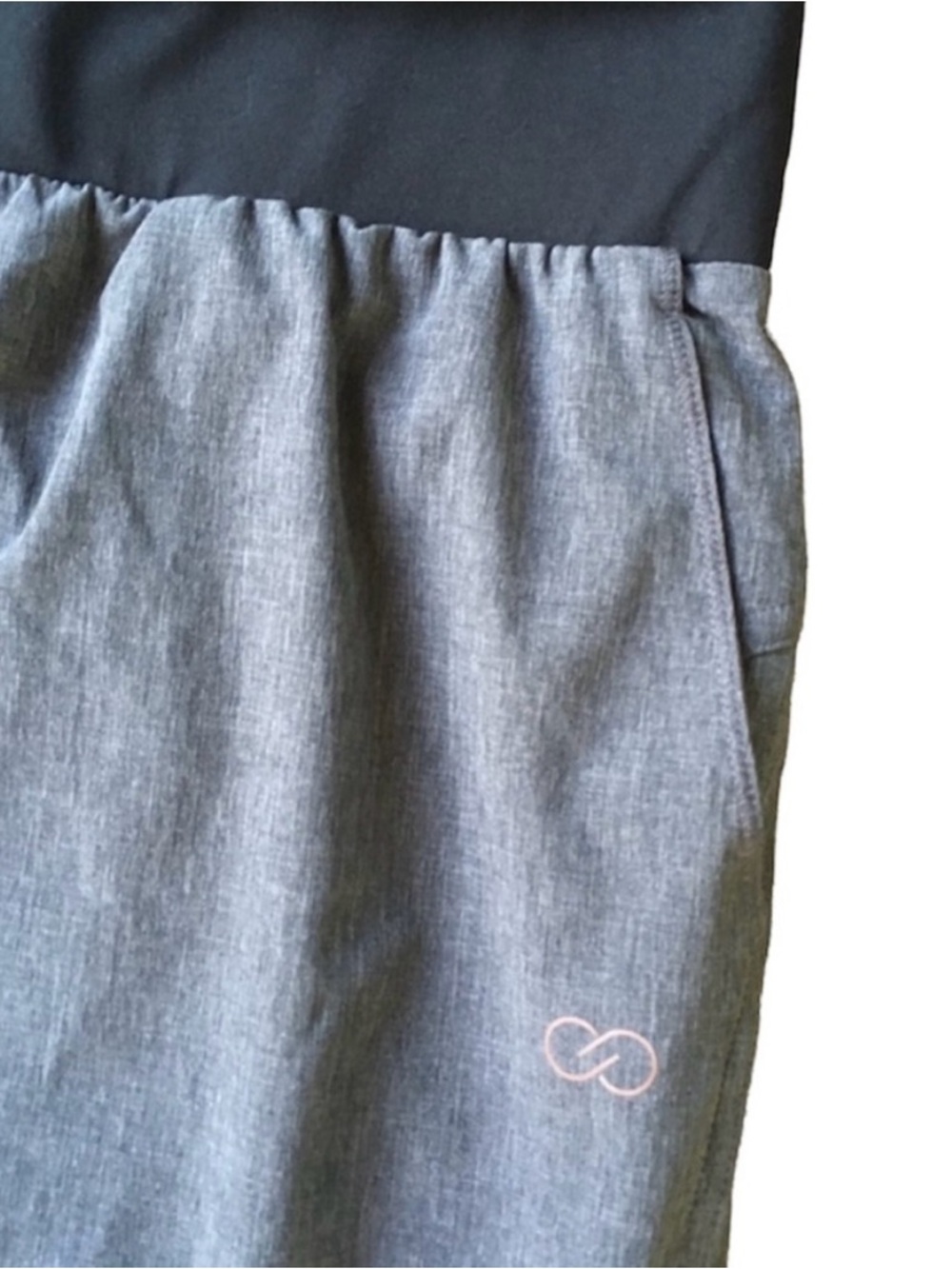 CALIA by Carrie Underwood Blue Capri Yoga Jumpsuit Pants with Black Waistband - Picture 4 of 8